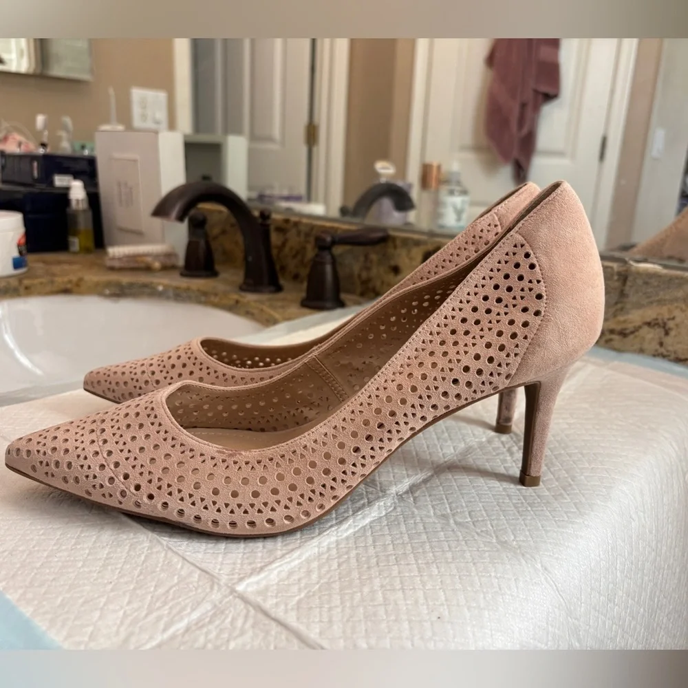 Alfani Jeules Blush Pink Pointed Toe Slip On Stilettos 3” Heel Women’s Size 11 - Picture 3 of 9